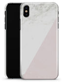 Pale Pink Slanted Marble Surface - iPhone X Clipit Case