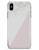 Pale Pink Slanted Marble Surface - iPhone X Clipit Case