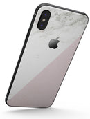 Pale Pink Slanted Marble Surface - iPhone X Skin-Kit