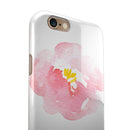 Pale Pink Watecolor  Hibiscus iPhone 6/6s or 6/6s Plus 2-Piece Hybrid INK-Fuzed Case