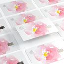 Pale Pink Watecolor  Hibiscus - Premium Protective Decal Skin-Kit for the Apple Credit Card