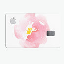 Pale Pink Watecolor  Hibiscus - Premium Protective Decal Skin-Kit for the Apple Credit Card