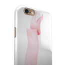 Pale Pink Watercolor Ribbon iPhone 6/6s or 6/6s Plus 2-Piece Hybrid INK-Fuzed Case