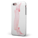 Pale Pink Watercolor Ribbon iPhone 6/6s or 6/6s Plus 2-Piece Hybrid INK-Fuzed Case