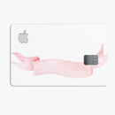 Pale Pink Watercolor Ribbon - Premium Protective Decal Skin-Kit for the Apple Credit Card