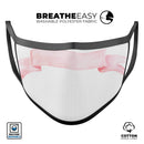 Pale Pink Watercolor Ribbon - Made in USA Mouth Cover Unisex Anti-Dust Cotton Blend Reusable & Washable Face Mask with Adjustable Sizing for Adult or Child