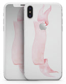Pale Pink Watercolor Ribbon - iPhone X Skin-Kit