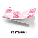 Pale Pink and Red Cartoon Roses - Premium Protective Decal Skin-Kit for the Apple Credit Card