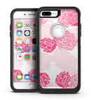 Pale Pink and Red Cartoon Roses - iPhone 7 or 7 Plus Commuter Case Skin Kit