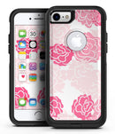 Pale Pink and Red Cartoon Roses - iPhone 7 or 8 OtterBox Case & Skin Kits