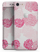 Pale Pink and Red Cartoon Roses - Skin-kit for the iPhone 8 or 8 Plus