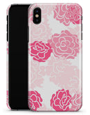 Pale Pink and Red Cartoon Roses - iPhone X Clipit Case