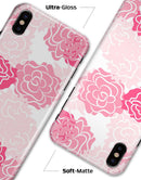 Pale Pink and Red Cartoon Roses - iPhone X Clipit Case