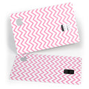 Pale Pink and White Chevron - Premium Protective Decal Skin-Kit for the Apple Credit Card