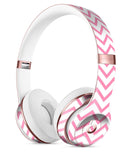 Pale Pink and White Chevron Full-Body Skin Kit for the Beats by Dre Solo 3 Wireless Headphones