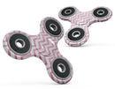 Pale Pink and White Chevron Full-Body Fidget Spinner Skin-Kit