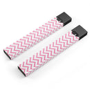 Pale Pink and White Chevron - Premium Decal Protective Skin-Wrap Sticker compatible with the Juul Labs vaping device