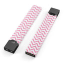Pale Pink and White Chevron - Premium Decal Protective Skin-Wrap Sticker compatible with the Juul Labs vaping device