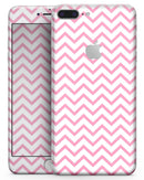 Pale Pink and White Chevron - Skin-kit for the iPhone 8 or 8 Plus