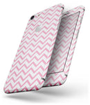 Pale Pink and White Chevron - Skin-kit for the iPhone 8 or 8 Plus