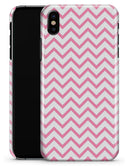 Pale Pink and White Chevron - iPhone X Clipit Case