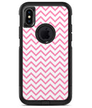 Pale Pink and White Chevron - iPhone X OtterBox Case & Skin Kits