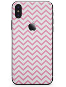 Pale Pink and White Chevron - iPhone X Skin-Kit