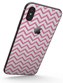 Pale Pink and White Chevron - iPhone X Skin-Kit