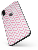 Pale Pink and White Chevron - iPhone X Skin-Kit