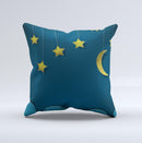 Paper Stars and Moon ink-Fuzed Decorative Throw Pillow