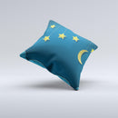 Paper Stars and Moon ink-Fuzed Decorative Throw Pillow