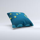 Paper Stars and Moon ink-Fuzed Decorative Throw Pillow
