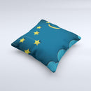 Paper Stars and Moon ink-Fuzed Decorative Throw Pillow