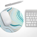 Pastel Marble Slate// WaterProof Rubber Foam Backed Anti-Slip Mouse Pad for Home Work Office or Gaming Computer Desk