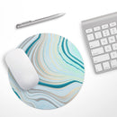 Pastel Marble Slate// WaterProof Rubber Foam Backed Anti-Slip Mouse Pad for Home Work Office or Gaming Computer Desk