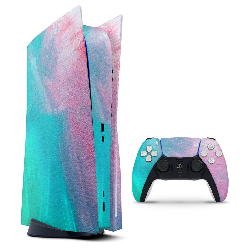 Pastel Marble Surface - Full Body Skin Decal Wrap Kit for Sony Playstation 5, Playstation 4, Playstation 3, & Controllers