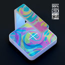 Pastel Minimalistic Acrylic Swirl V1 UV Germicidal Sanitizing Sterilizing Wireless Smart Phone Screen Cleaner + Charging Station