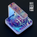 Pastel Minimalistic Acrylic Swirl V2 UV Germicidal Sanitizing Sterilizing Wireless Smart Phone Screen Cleaner + Charging Station