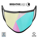 Pastel Minimalistic Geometric - Made in USA Mouth Cover Unisex Anti-Dust Cotton Blend Reusable & Washable Face Mask with Adjustable Sizing for Adult or Child