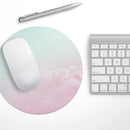 Pastel Soft Cloud V1// WaterProof Rubber Foam Backed Anti-Slip Mouse Pad for Home Work Office or Gaming Computer Desk