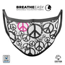 Peace Collage - Made in USA Mouth Cover Unisex Anti-Dust Cotton Blend Reusable & Washable Face Mask with Adjustable Sizing for Adult or Child