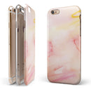 Peach Absorbed Watercolor Texture iPhone 6/6s or 6/6s Plus 2-Piece Hybrid INK-Fuzed Case