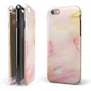 Peach Absorbed Watercolor Texture iPhone 6/6s or 6/6s Plus 2-Piece Hybrid INK-Fuzed Case
