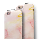 Peach Absorbed Watercolor Texture iPhone 6/6s or 6/6s Plus 2-Piece Hybrid INK-Fuzed Case