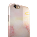 Peach Absorbed Watercolor Texture iPhone 6/6s or 6/6s Plus 2-Piece Hybrid INK-Fuzed Case