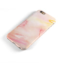 Peach Absorbed Watercolor Texture iPhone 6/6s or 6/6s Plus 2-Piece Hybrid INK-Fuzed Case
