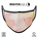 Peach Absorbed Watercolor Texture - Made in USA Mouth Cover Unisex Anti-Dust Cotton Blend Reusable & Washable Face Mask with Adjustable Sizing for Adult or Child
