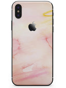 Peach Absorbed Watercolor Texture - iPhone X Skin-Kit