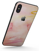 Peach Absorbed Watercolor Texture - iPhone X Skin-Kit