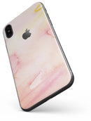 Peach Absorbed Watercolor Texture - iPhone X Skin-Kit